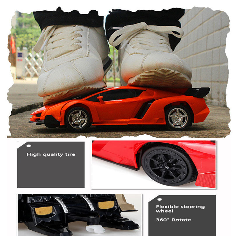 Remote Control Transforming Robot Car Toy Vehicle for Kids