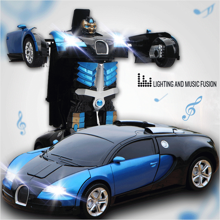 Remote Control Transforming Robot Car Toy Vehicle for Kids