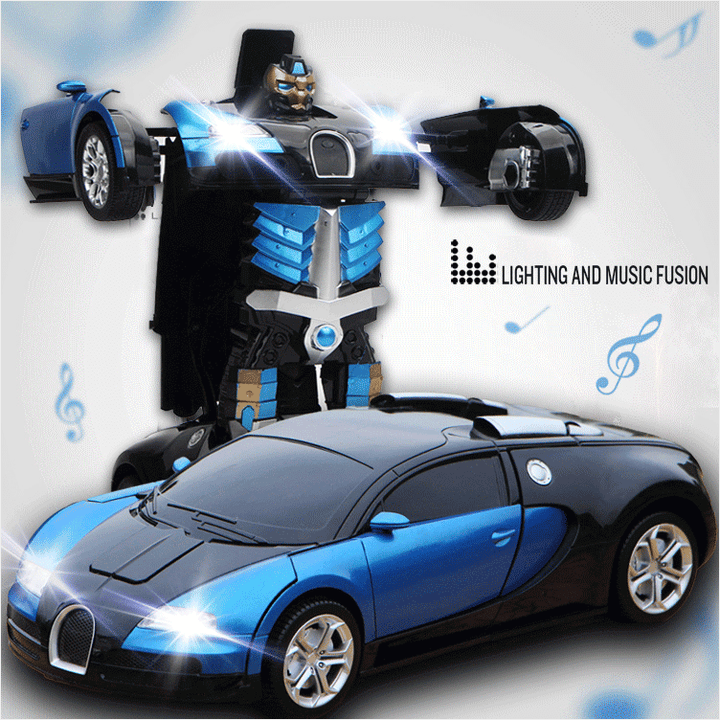 Remote Control Transforming Robot Car Toy Vehicle for Kids