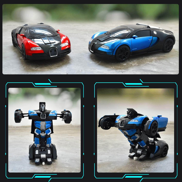 Remote Control Transforming Robot Car Toy Vehicle for Kids