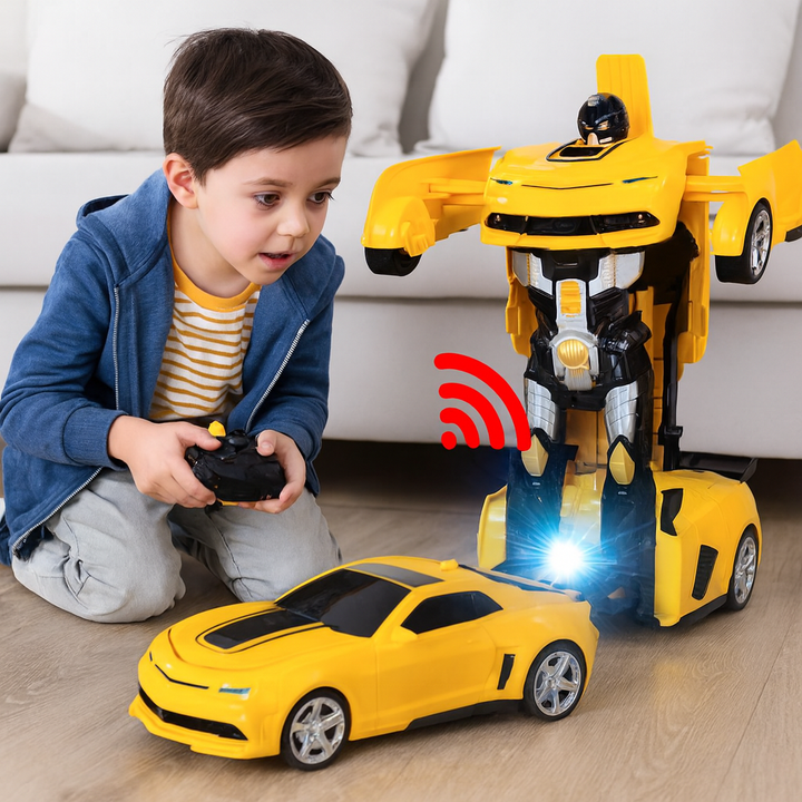 Remote Control Transforming Robot Car Toy Vehicle for Kids