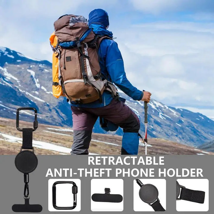 Retractable Anti-Theft Phone Security Holder Clip