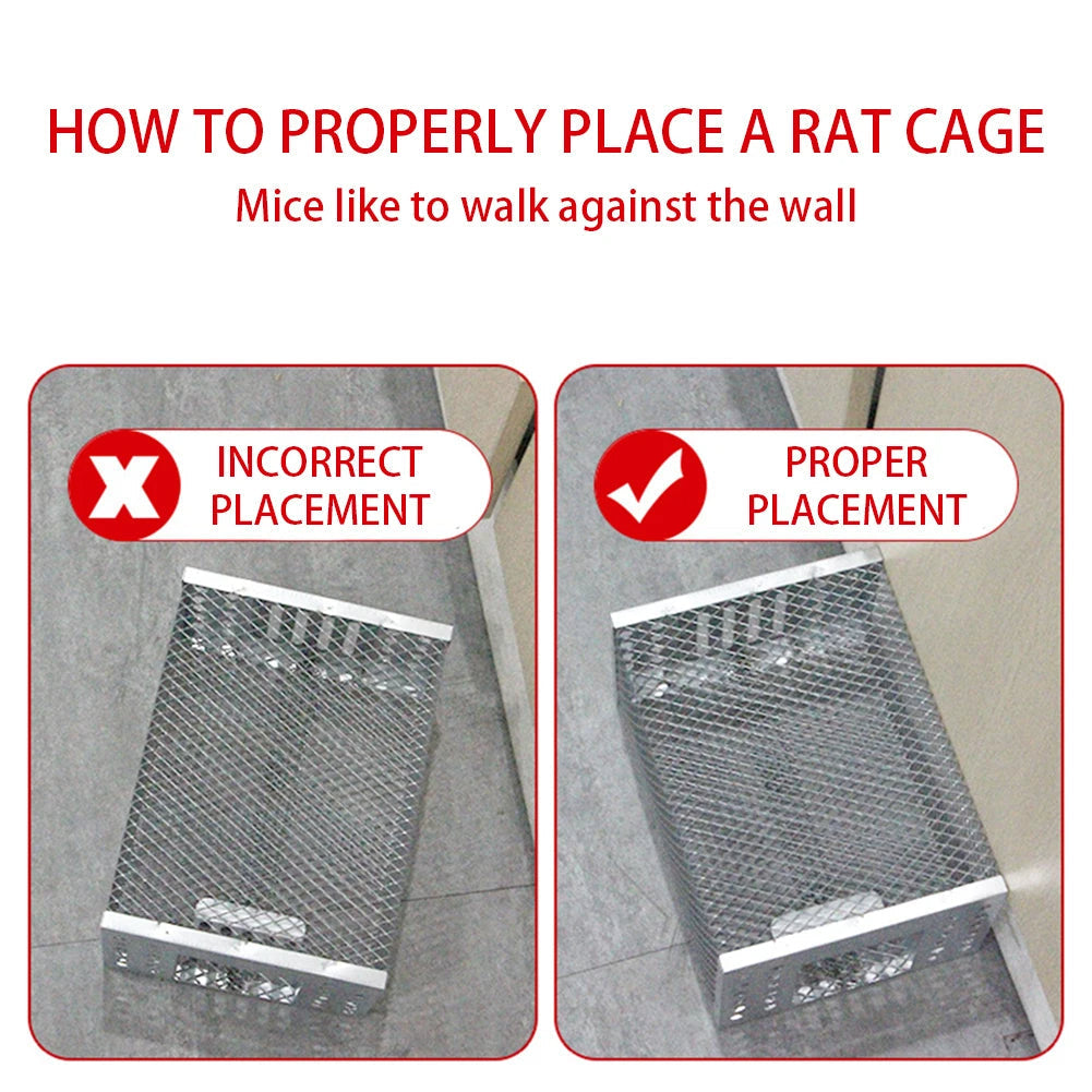 Reusable Mouse Trap Cage with Sliding Door for Pest Control