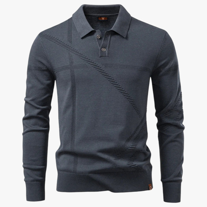 Men’s Polo Sweater – Classic Comfort & Style
