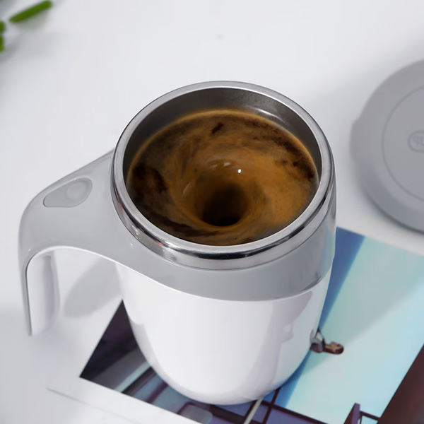 Self Stirring Coffee Mug - Automatic Beverage Mixer Gadget