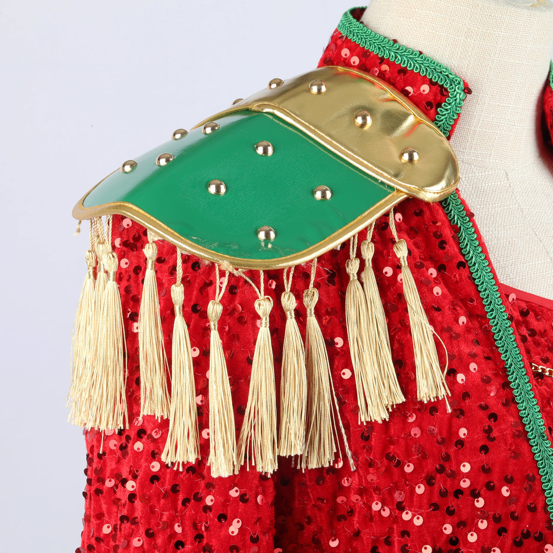 Sequin Crop Top and Skirt Costume Set