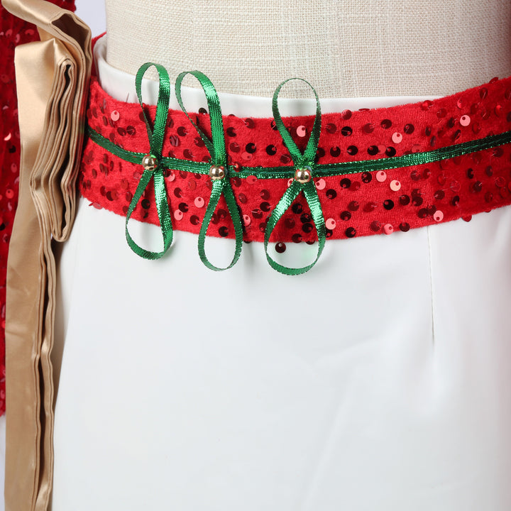 Sequin Crop Top and Skirt Costume Set