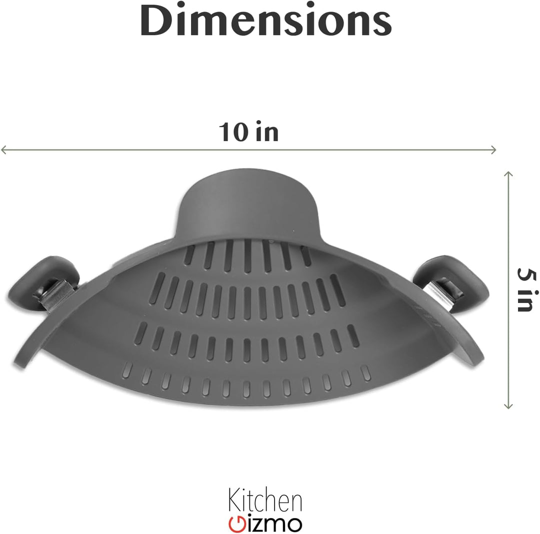 Silicone Clip-On Pasta Strainer Colander for Cooking Pots and Pans