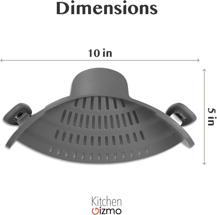 Silicone Clip-On Pasta Strainer Colander for Cooking Pots and Pans