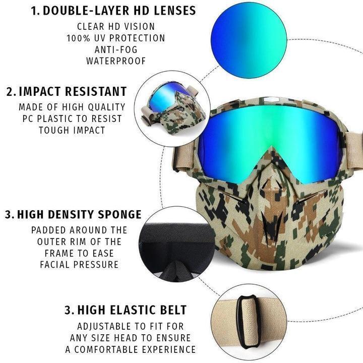 Ski Goggles with Anti-Fog and Windproof Features, Includes Storage Box