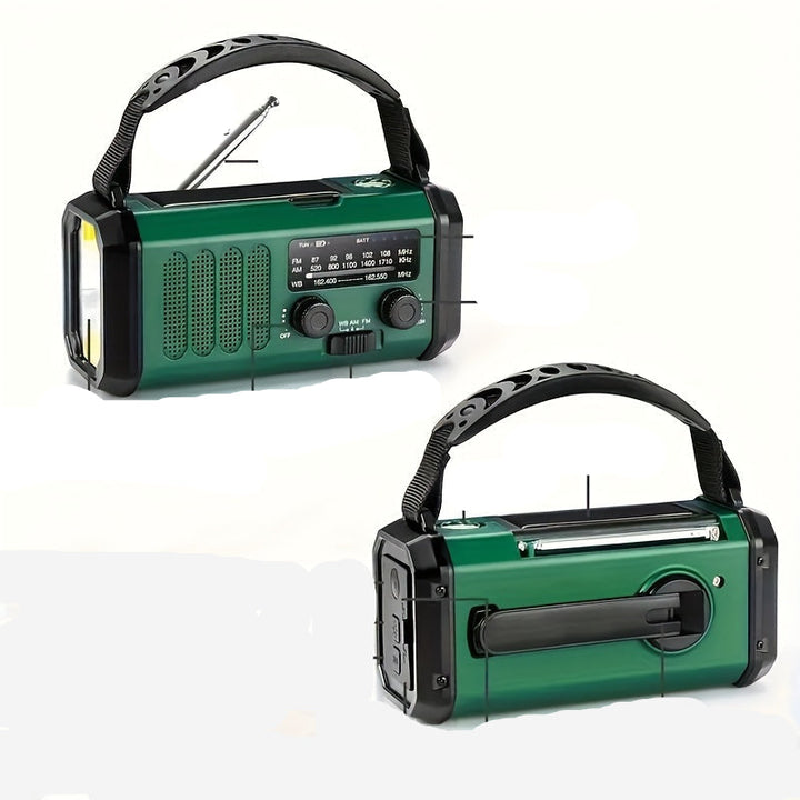 Solar Emergency Radio with Power Bank and LED Light