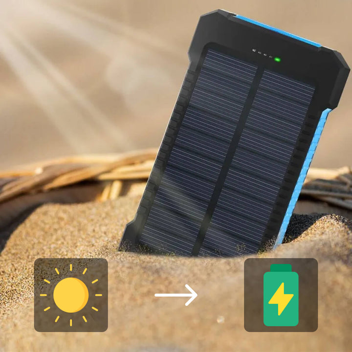 Solar Power Bank 20000mAh Waterproof Portable Charger