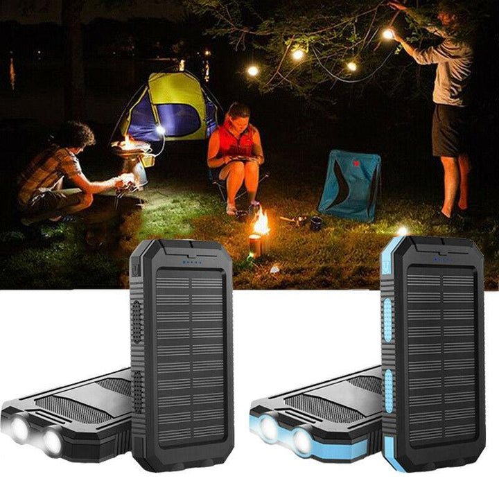 Solar Power Bank 20000mAh Waterproof Portable Charger