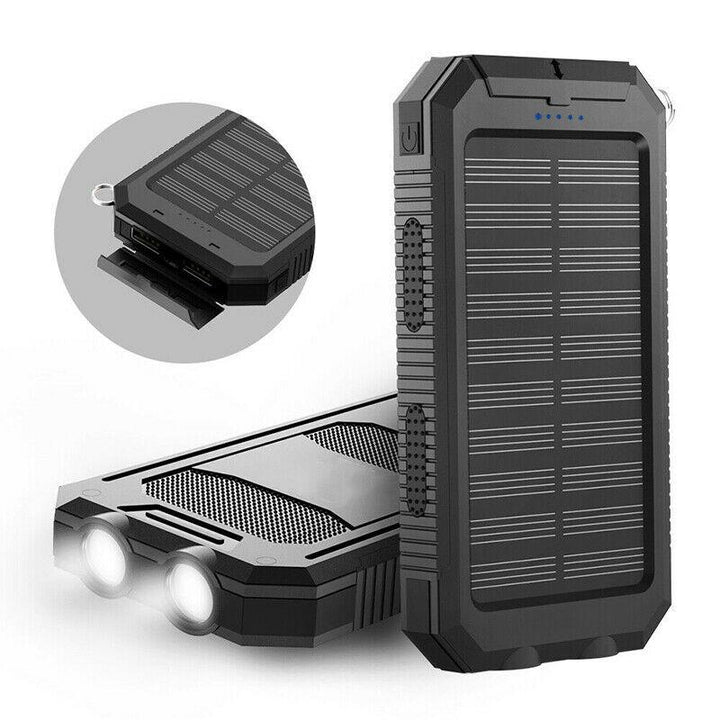 Solar Power Bank 20000mAh Waterproof Portable Charger