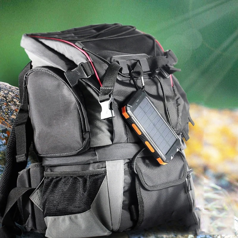 Solar Power Bank Waterproof Charger with Built-in Torch