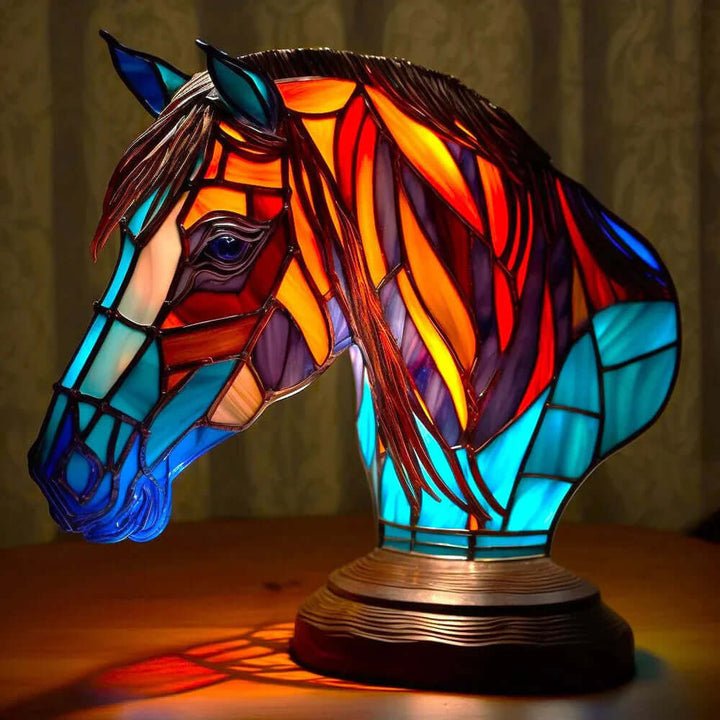 Stained Glass Animal Table Lamp Night Light for Home Decor