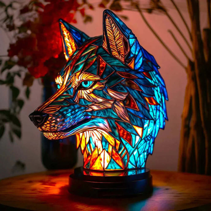 Stained Glass Animal Table Lamp Night Light for Home Decor