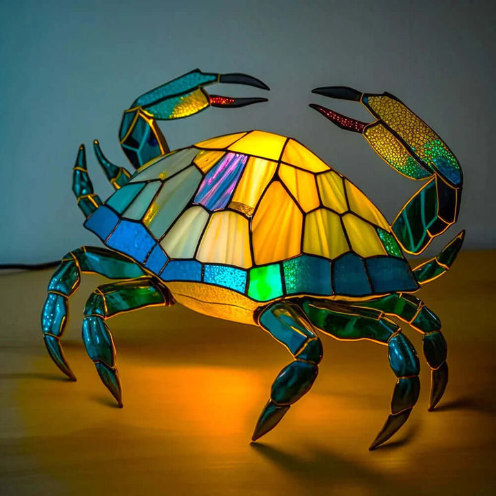 Stained Glass Animal Table Lamp Night Light for Home Decor