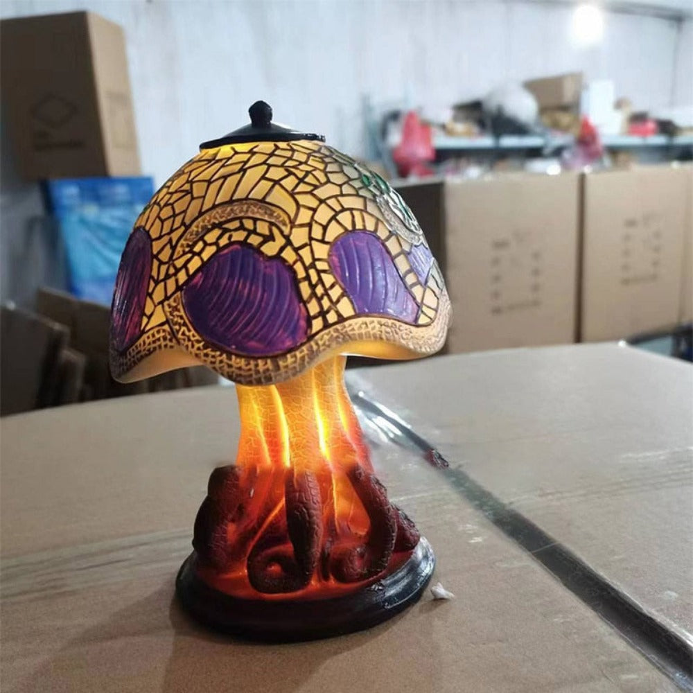 Stained Glass Mushroom Lamp - 9 Style Options Available