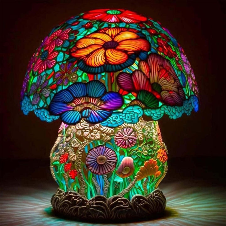 Stained Glass Mushroom Lamp - 9 Style Options Available