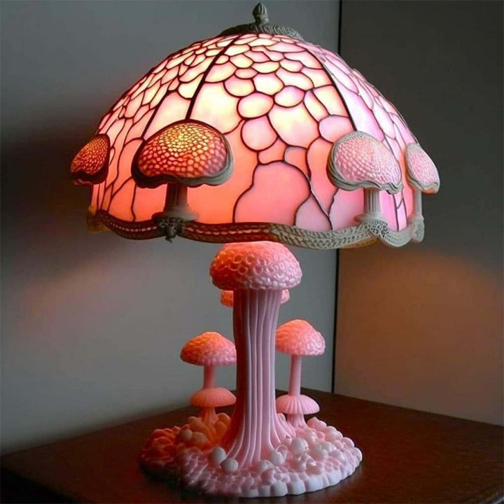 Stained Glass Mushroom Lamp - 9 Style Options Available