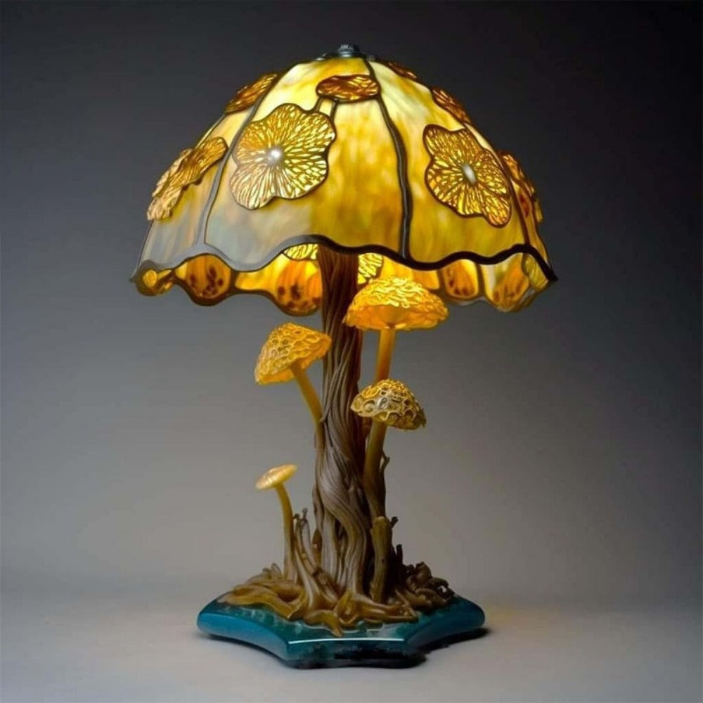 Stained Glass Mushroom Lamp - 9 Style Options Available