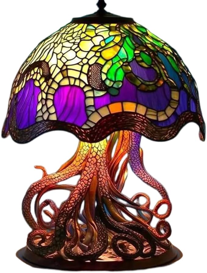 Stained Glass Mushroom Lamp - 9 Style Options Available