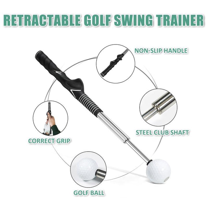 Telescopic Retractable Golf Swing Training Aid Tool