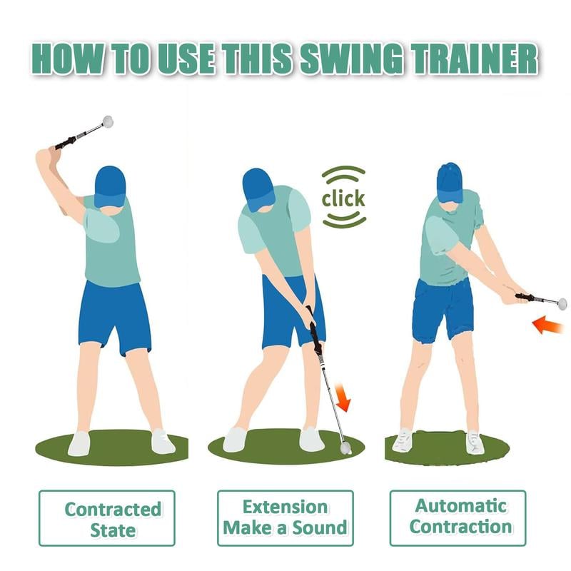Telescopic Retractable Golf Swing Training Aid Tool