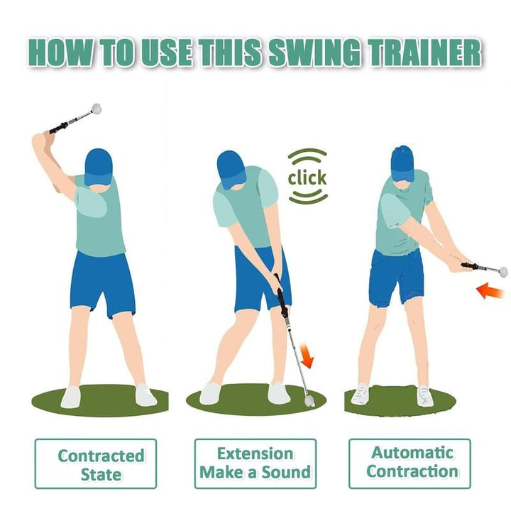 Telescopic Retractable Golf Swing Training Aid Tool