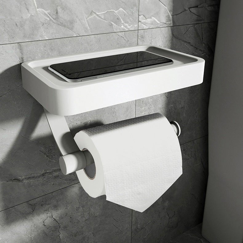 Toilet Paper Holder with Storage Shelf
