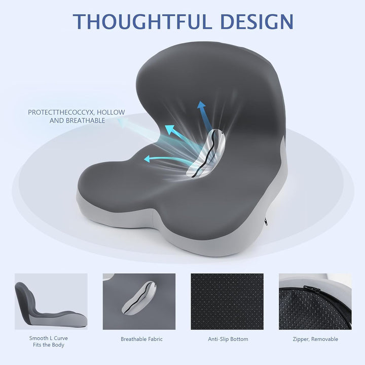 Truck Seat Cushion with Memory Foam Lumbar Support