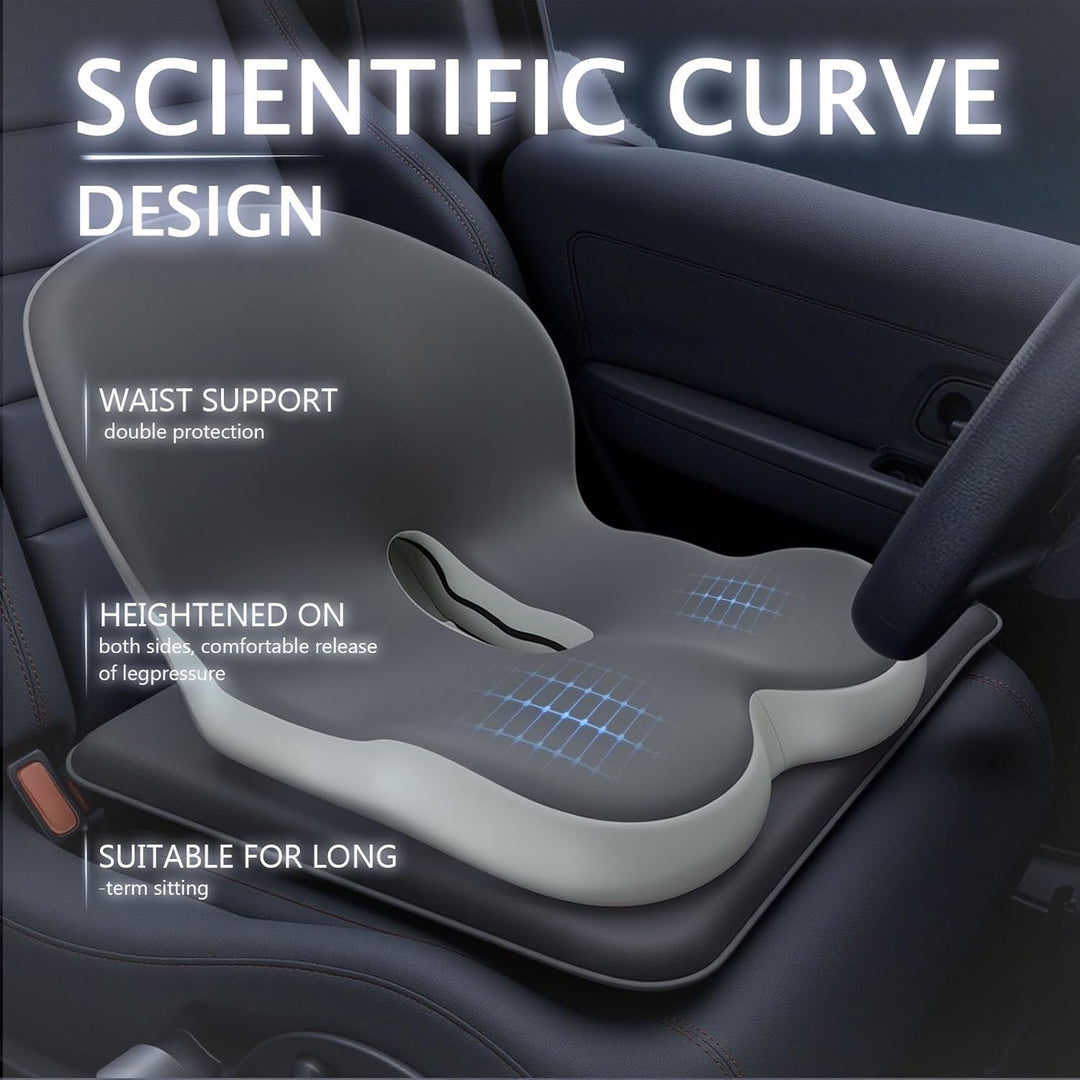 Truck Seat Cushion with Memory Foam Lumbar Support