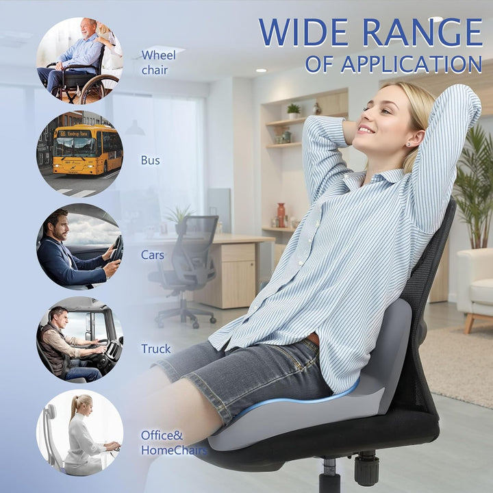 Truck Seat Cushion with Memory Foam Lumbar Support