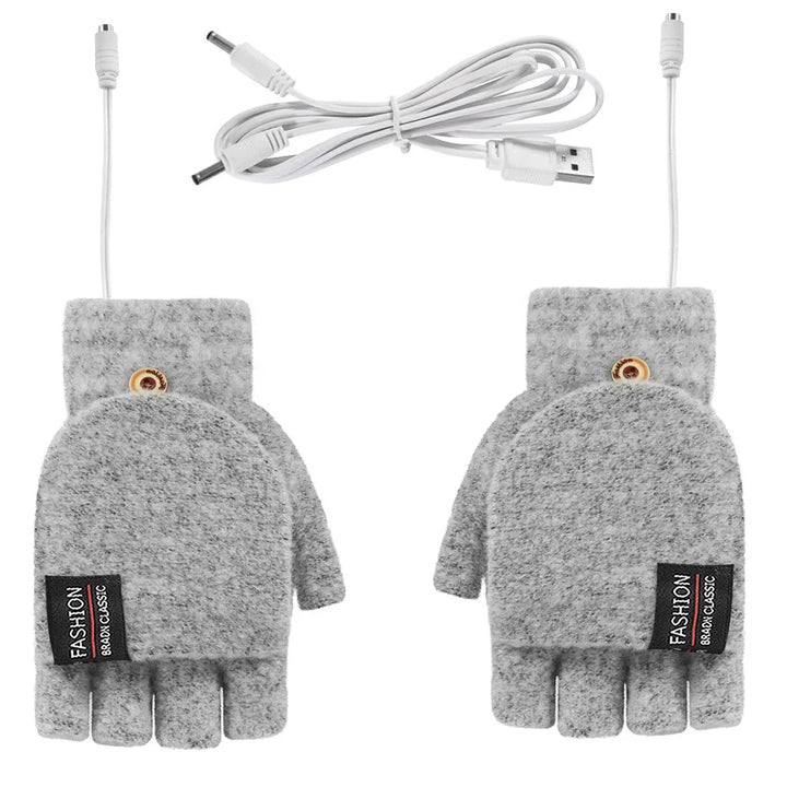 USB Hand Warmers Heated Gloves for Cold Weather Use