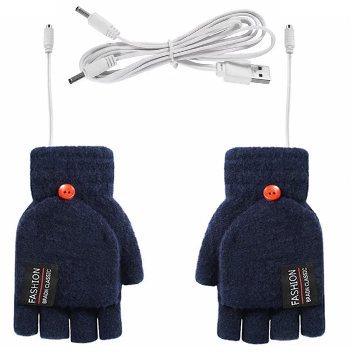 USB Hand Warmers Heated Gloves for Cold Weather Use
