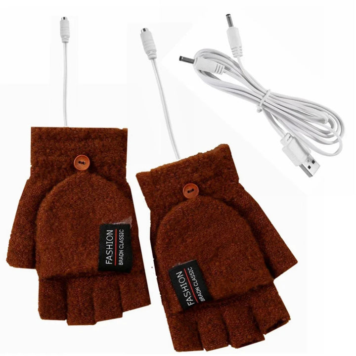 USB Hand Warmers Heated Gloves for Cold Weather Use