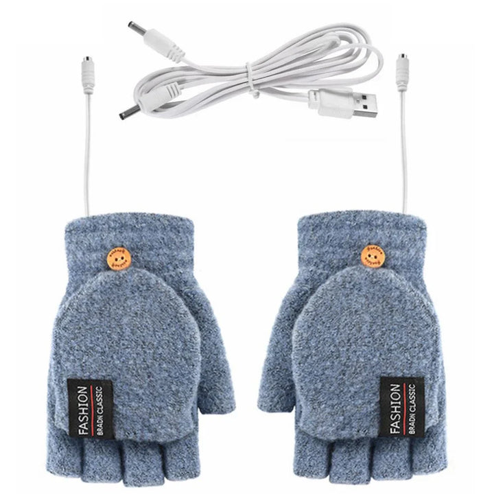 USB Hand Warmers Heated Gloves for Cold Weather Use