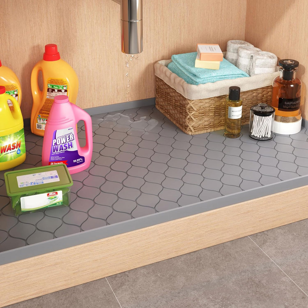 Under Sink Mat Waterproof Cabinet Liner for Kitchen and Bathroom