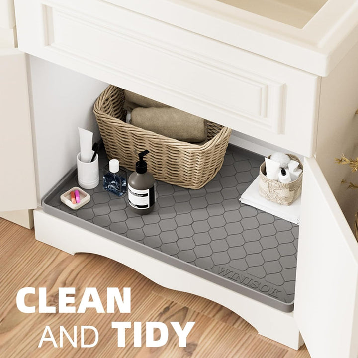 Under Sink Mat Waterproof Cabinet Liner for Kitchen and Bathroom