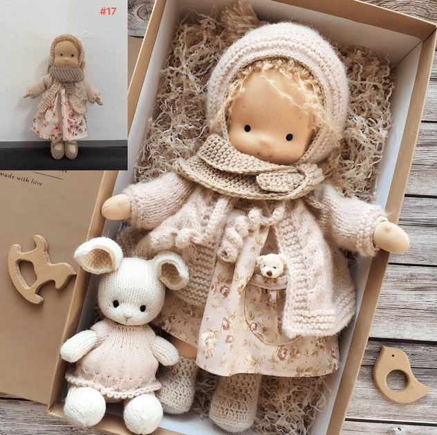 Waldorf Cuddle Doll Handmade Soft Toy for Children