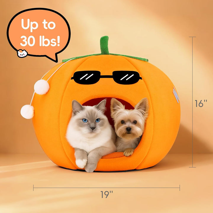 Washable Soft Cat and Dog Bed Circular Pet Cave