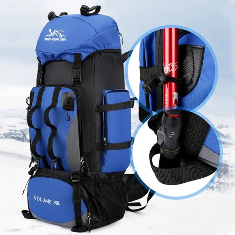 Waterproof 90L Hiking Backpack for Camping and Outdoor Gear