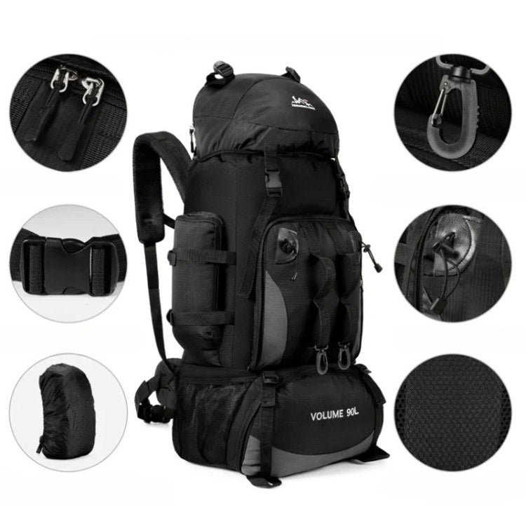 Waterproof 90L Hiking Backpack for Camping and Outdoor Gear