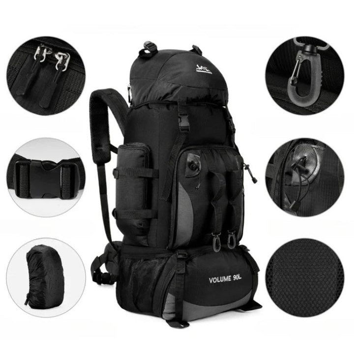 Waterproof 90L Hiking Backpack for Camping and Outdoor Gear