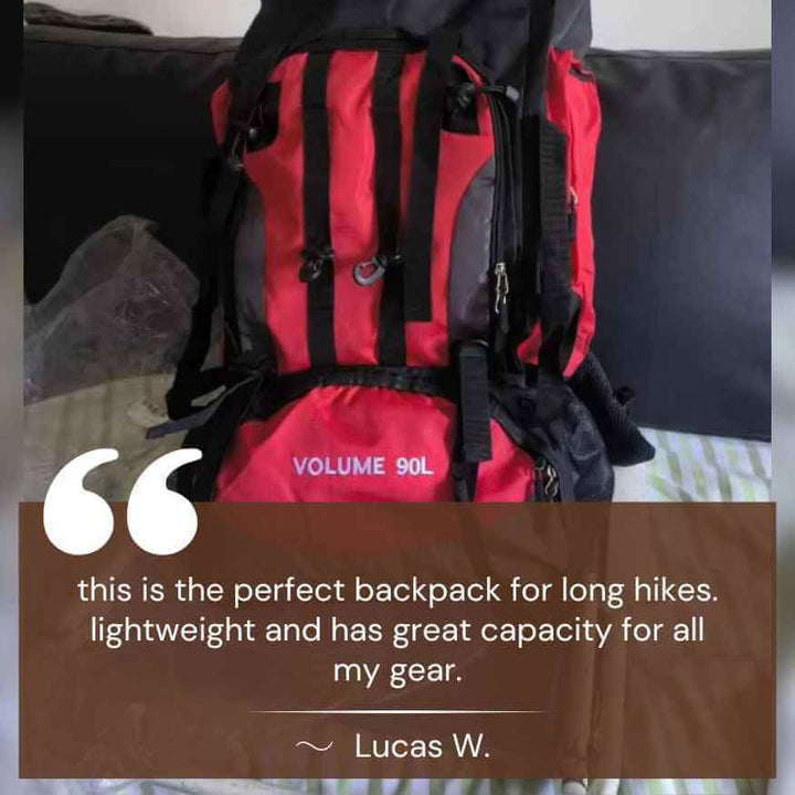 Waterproof 90L Hiking Backpack for Camping and Outdoor Gear