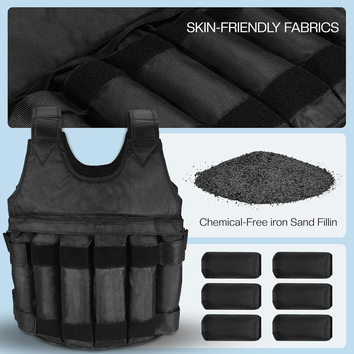 Weighted Training Vest 5Kg 10Kg 20Kg for Fitness Workouts