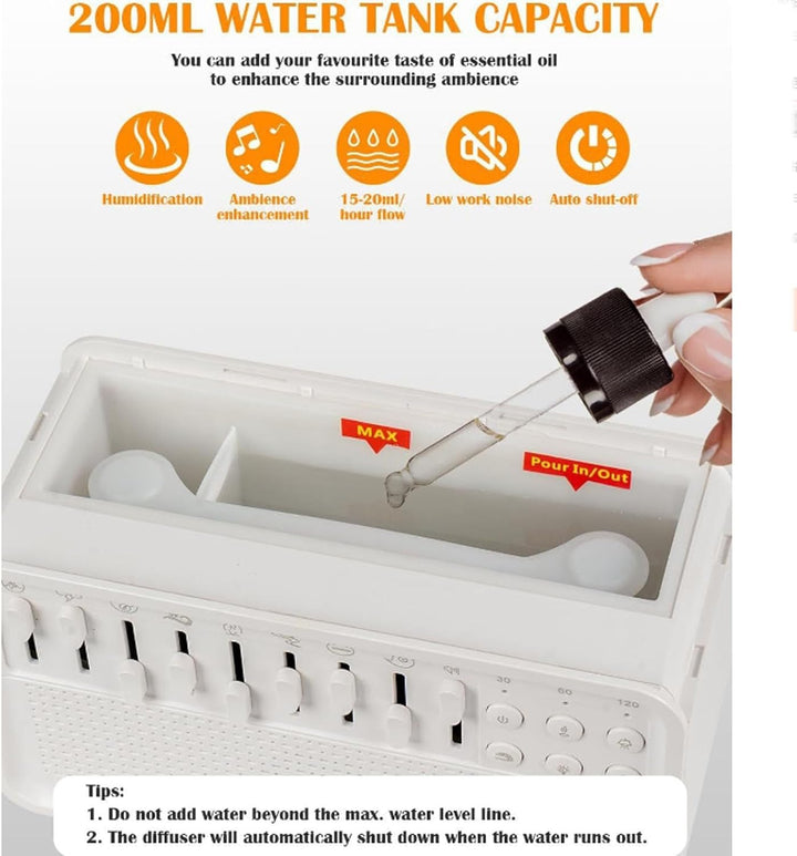 White Noise Machine Humidifier Sound Machine Bluetooth Diffuser