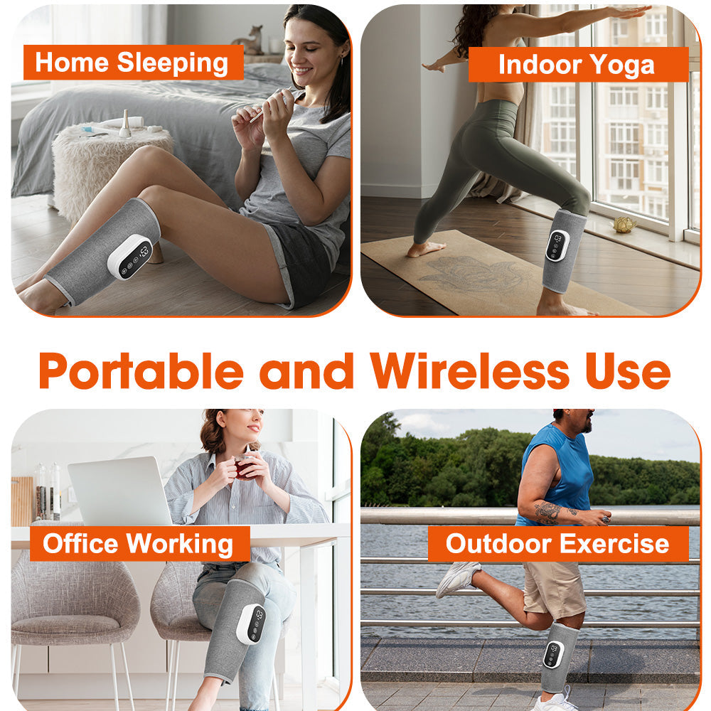 Wireless Air Pressure Calf Massager Device 360 Degree Rotation