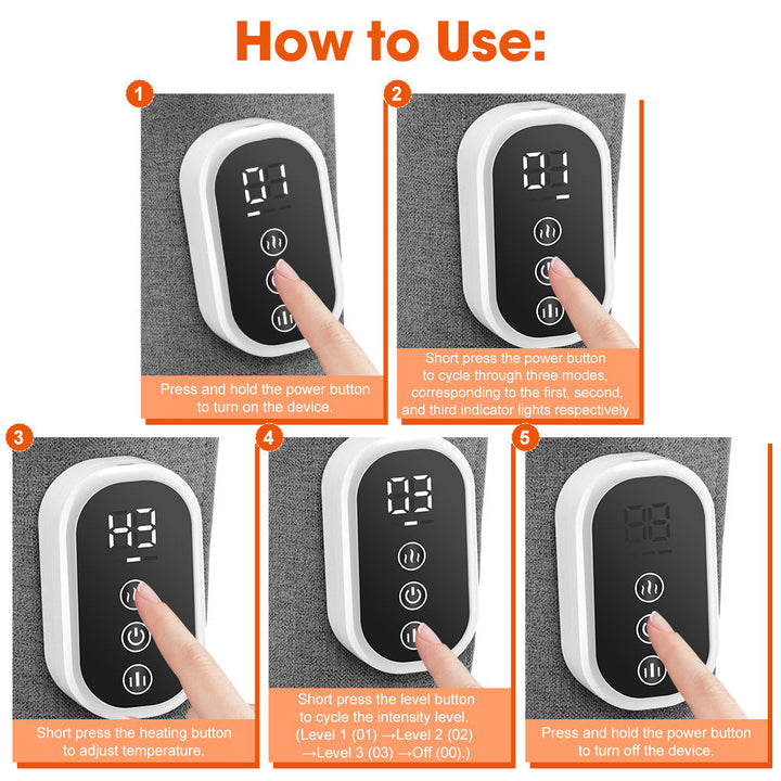 Wireless Air Pressure Calf Massager Device 360 Degree Rotation